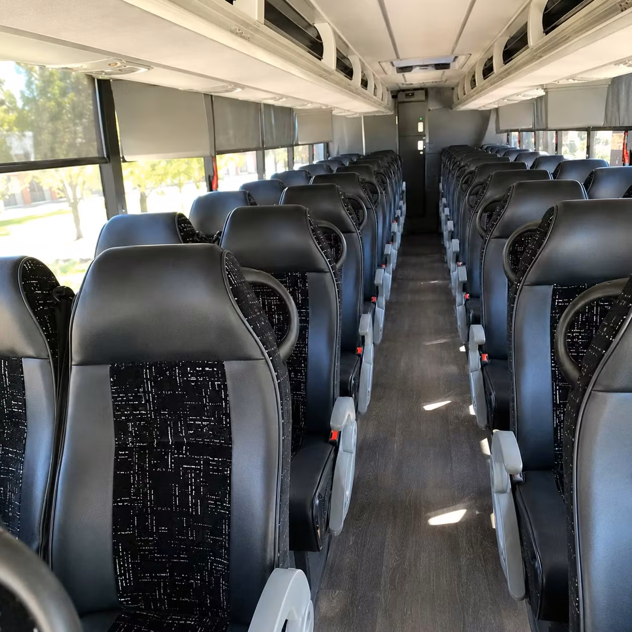 56 passenger charter bus interior