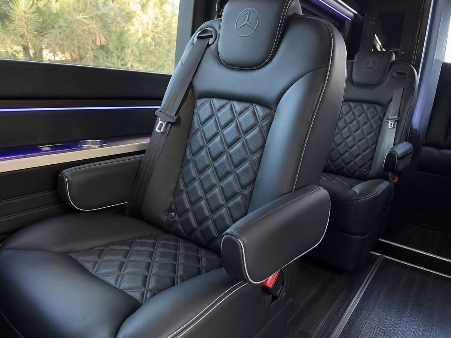 sprinter van with driver inside